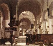 Emanuel de Witte Interior of a Protestant Gothic Church France oil painting artist